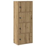 vidaXL Bibliothèque chêne artisanal 40x24x102 cm bois d'ingénierie