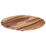 vidaXL Dessus de table Bois solide Rond 25-27 mm 50 cm