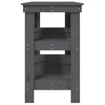 vidaXL Banc de travail Gris 142 5x50x80 cm Bois de pin massif