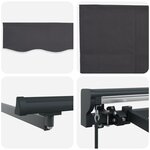 vidaXL Auvent Rétractable Anthracite 350x250 cm tissu