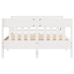vidaXL Cadre de lit sans matelas blanc 150x200 cm bois de pin massif