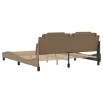 vidaXL Cadre de lit avec LED sans matelas cappuccino 180x200 cm