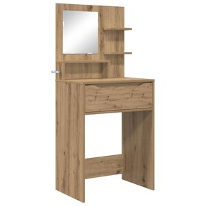 vidaXL Tables de maquillage pour chambre avec tiroir Chêne artisanal