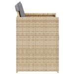 vidaXL Chaises de jardin avec coussins lot de 4 mélange beige