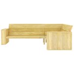 Salon de jardin meuble d'extérieur ensemble de mobilier 2 pièces bois de pin imprégné 02_0015910