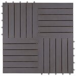 vidaXL Carreau de terrasse 30 Pièces Gris 30 x 30 cm Bois d'acacia