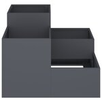 Jardinière vidaXL 80x80x60 cm en acier anthracite