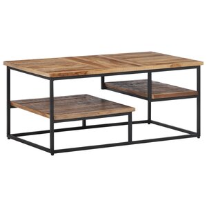 vidaXL Table basse 90x50x39 cm teck de récupération massif