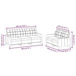 vidaXL Ensemble de canapés 2 Pièces et coussins Rouge bordeaux Similicuir