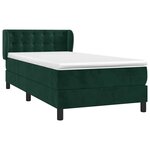 vidaXL Sommier à lattes de lit avec matelas Vert foncé 90x200 cm