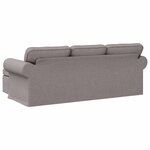 vidaXL Canapé Taupe 215 x 138 x 80 cm tissu