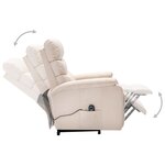 vidaXL Fauteuil Crème Tissu