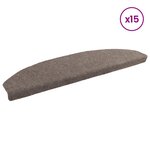 vidaXL Tapis d'escalier auto-adhésifs 15 Pièces Café 80 x 24 5 x 3 5 cm