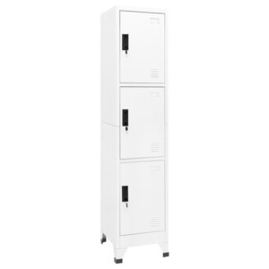 vidaXL Armoire à casiers Blanc 38x45x180 cm Acier
