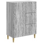 vidaXL Buffet Sonoma gris 66 x 34 5 x 90 cm Bois d'ingénierie