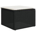vidaXL Salon de jardin 10 Pièces avec coussins noir résine tressée