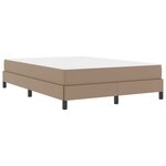 vidaXL Cadre de lit avec matelas Cappuccino 140 x 200 cm tissu
