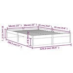 vidaXL Cadre de lit sans matelas bois massif 120x190 cm