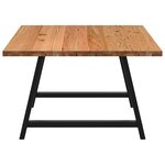 vidaXL Table à manger marron clair bois de chêne massif rectangulaire