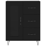 vidaXL Buffet noir 69 5x34x90 cm bois d'ingénierie