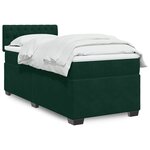 vidaXL Sommier à lattes de lit et matelas Vert foncé 80x200 cm Velours