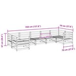 vidaXL Salon de jardin 7 Pièces bois de pin imprégné