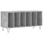 vidaXL Armoire à disques gris béton 100x38x48 cm bois d'ingénierie