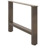 vidaXL Pieds de table basse en acier naturel  2 pièces  70 x (42-43) cm