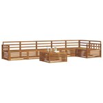 vidaXL Ensemble de canapés d'extérieur 7 Pièces Naturel