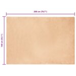 vidaXL Tapis en Fourrure Synthétique de Lapin Taupe 140 x 200 cm