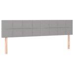 vidaXL Sommier à lattes de lit et matelas gris clair 120x190 cm tissu