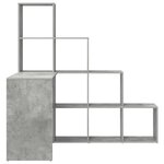 vidaXL Bureau d'angle avec étagère Gris béton 101 5 x 149 5 x 149 5 cm