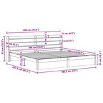 vidaXL Cadre de lit avec stockage 2 Pièces Cire marron Bois de Pin Massif