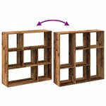 vidaXL Étagère séparatrice de pièce vieux bois 102x29x103 5 cm