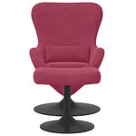 vidaXL Chaise Œuf avec Pouf Bordeaux 63 x 73 x 90 cm Velours