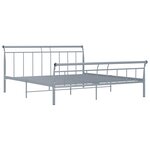 vidaXL Cadre de lit Gris Métal 200x200 cm