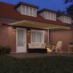 vidaXL Auvent Rétractable Multicolore 450 ×300 cm tissu