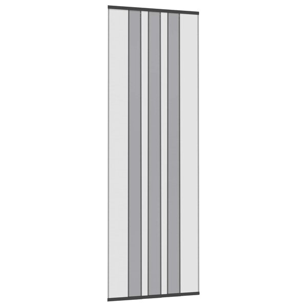 vidaXL Écran de porte insectes avec rideau en maille Noir 80 x 220 cm