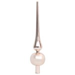 Vidaxl arbre de noël mince avec led et boules rose 180 cm