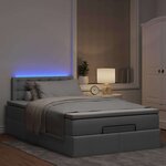 vidaXL Lit ottoman avec matelas gris clair 120x200 cm tissu