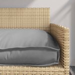 vidaXL Set de coussins de palette 2 Pièces Gris 120 x 40 x 8 cm