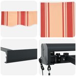 vidaXL Store rétractable automatique jaune et orange 400x300 cm