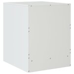vidaXL Table de chevet blanc 34 5x39x44 cm acier
