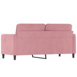 vidaXL Canapé à 2 places Rose 140 cm Velours