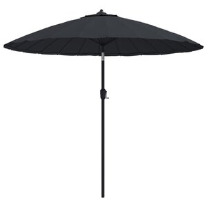 vidaXL Parasol d'extérieur avec mât en aluminium 270 cm noir