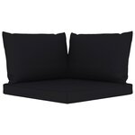 vidaXL Salon de jardin 10 Pièces avec coussins noir