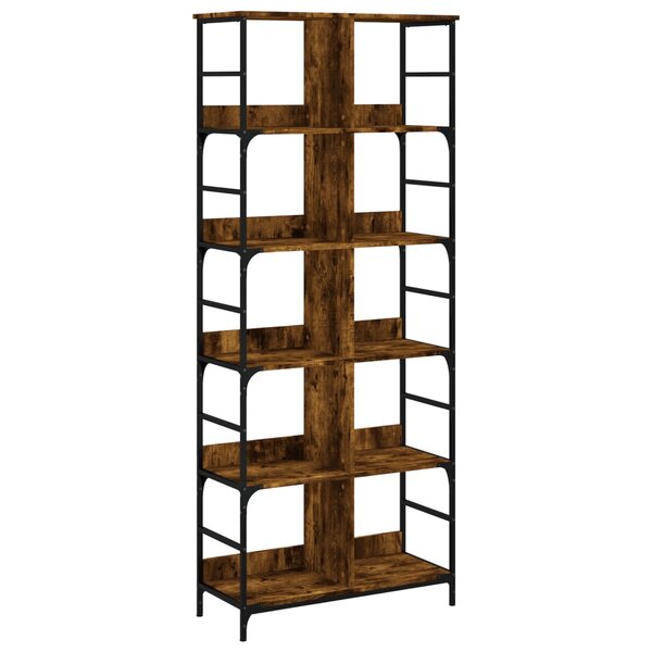 vidaXL Bibliothèque chêne fumé 78 5x33x188 5 cm bois d'ingénierie