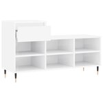 vidaXL Armoire à chaussure Blanc brillant 102x36x60 cm Bois ingénierie