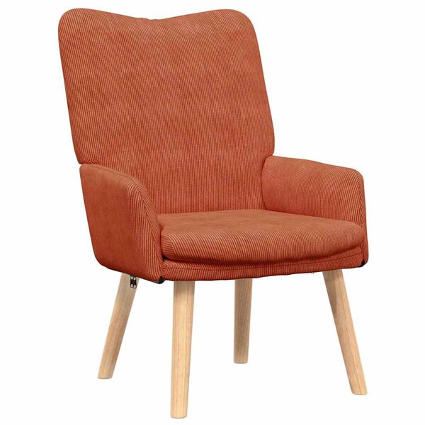 vidaXL Fauteuil relaxant Rouge orange 63 x 67 x 94 cm tissu