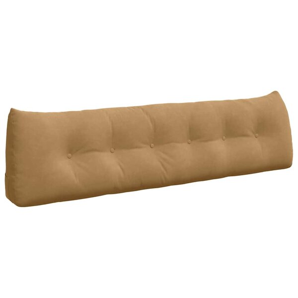 vidaXL Coussin de Dos Marron 180 x 24 x 50 cm Velours